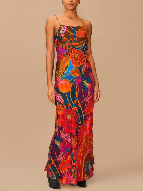 FARM Rio Dresses & Skirts - FARM Rio Vintage Wave Multicolor Lenzing™ Ecovero™ Viscose Maxi Dress Sz Small